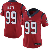 Women's Nike Houston Texans #99 J.J. Watt Red Vapor Untouchable With Team Patch Authentic stitched NFL jersey