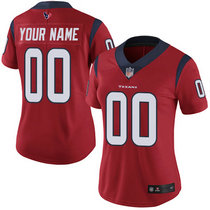 Women's Nike Houston Texans Customized Red Limited Vapor Untouchable Authentic Stitched NFL Jerseys