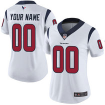 Women's Nike Houston Texans Customized White Limited Vapor Untouchable Authentic Stitched NFL Jerseys