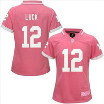 Women's Nike Indianapolis Colts #12 Andrew Luck 2015 Pink Authentic Stitched NFL jersey