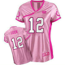 Women's Nike Indianapolis Colts #12 Andrew Luck Pink Be Luv'd Authentic stitched NFL jersey