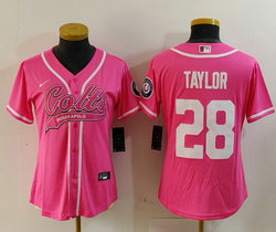 Women's Nike Indianapolis Colts #18 Peyton Manning Pink Joint Authentic Stitched baseball jersey