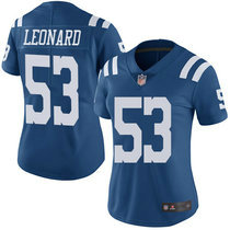 Women's Nike Indianapolis Colts #53 Darius Leonard Royal Blue Vapor Untouchable Authentic Stitched NFL Jersey