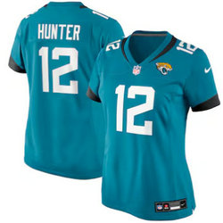 Women's Nike Jacksonville Jaguars #12 Travis Hunter Teal Authentic Stitched NFL Jersey