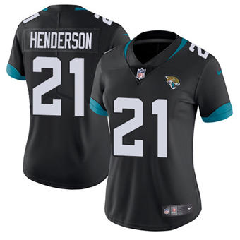 Women's Nike Jacksonville Jaguars #21 C.J. Henderson Black Vapor Untouchable Authentic stitched NFL jersey