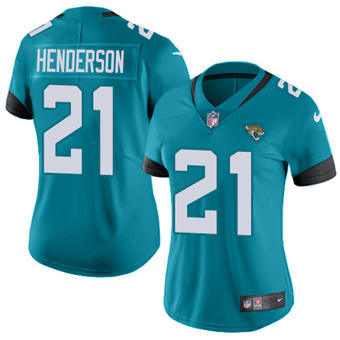 Women's Nike Jacksonville Jaguars #21 C.J. Henderson Green Vapor Untouchable Authentic stitched NFL jersey