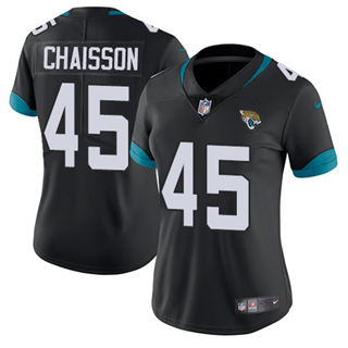 Women's Nike Jacksonville Jaguars #45 K'Lavon Chaisson Black Vapor Untouchable Authentic stitched NFL jersey