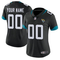 Women's Nike Jacksonville Jaguars Customized Black Limited Vapor Untouchable Authentic Stitched NFL Jerseys