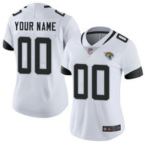 Women's Nike Jacksonville Jaguars Customized White Limited Vapor Untouchable Authentic Stitched NFL Jerseys