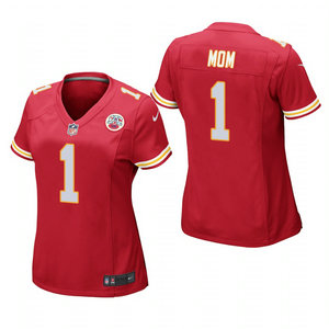 Women's Nike Kansas City Chiefs #1 Dad Red 2021 Mother's Day Authentic Stitched NFL Jersey
