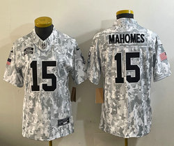Women's Nike Kansas City Chiefs #15 Patrick Mahomes 2024 Salute to Service Authentic Stitched NFL Jersey