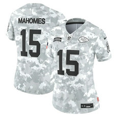 Women's Nike Kansas City Chiefs #15 Patrick Mahomes 2024 Salute to Service Authentic Stitched NFL Jersey