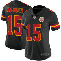 Women's Nike Kansas City Chiefs #15 Patrick Mahomes Black Vapor Untouchable Authentic stitched NFL jersey
