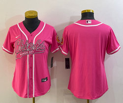 Women's Nike Kansas City Chiefs Blank Pink Joint Authentic Stitched baseball jersey