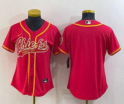 Women's Nike Kansas City Chiefs Blank Red Joint Authentic Stitched baseball jersey