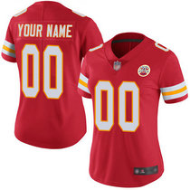 Women's Nike Kansas City Chiefs Customized Red Limited Vapor Untouchable Authentic Stitched NFL Jerseys