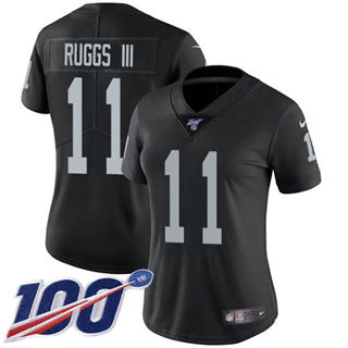 Women's Nike Las Vegas Raiders #11 Henry Ruggs III 100th Season Black Vapor Untouchable Authentic Stitched NFL Jersey