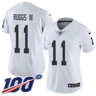 Women's Nike Las Vegas Raiders #11 Henry Ruggs III 100th Season White Vapor Untouchable Authentic Stitched NFL Jersey