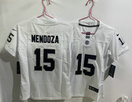 Women's Nike Las Vegas Raiders #15 Fernando Mendoza White Authentic Stitched NFL Jersey