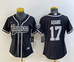 Women's Nike Las Vegas Raiders #17 Davante Adams Black Joint Authentic Stitched baseball jersey