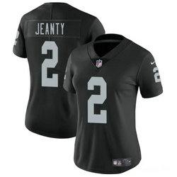 Women's Nike Las Vegas Raiders #2 Ashton jeanty Black 2025 Draft Stitched NFL Jersey