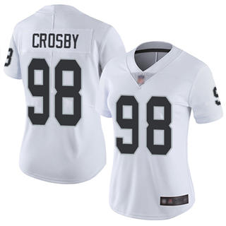 Women's Nike Las Vegas Raiders #98 Maxx Crosby White Vapor Untouchable Authentic Stitched NFL Jersey