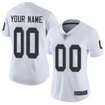 Women's Nike Las Vegas Raiders Customized White Limited Vapor Untouchable Authentic Stitched NFL Jerseys