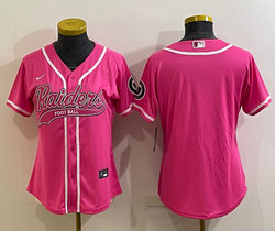 Women's Nike Las Vegas Raiders Pink Joint Authentic Stitched baseball jersey