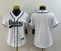 Women's Nike Las Vegas Raiders White Joint Authentic Stitched baseball jersey