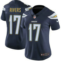 Women's Nike Los Angeles Chargers #17 Philip Rivers Navy blue Vapor Untouchable Authentic stitched NFL jersey