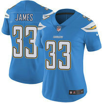 Women's Nike Los Angeles Chargers #33 Derwin James Electric Blue Vapor Untouchable Authentic Stitched NFL Jersey