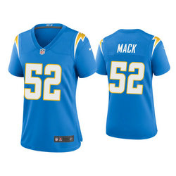 Women's Nike Los Angeles Chargers #52 Khalil Mack Powder Blue Vapor Untouchable Authentic Stitched NFL Jersey