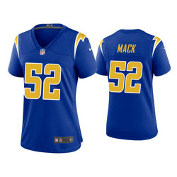Women's Nike Los Angeles Chargers #52 Khalil Mack Royal Blue Vapor Untouchable Authentic Stitched NFL Jersey