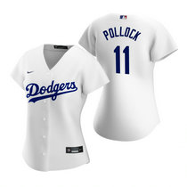 Women's Nike Los Angeles Dodgers #11 A.J. Pollock White Game Authentic Stitched MLB Jersey