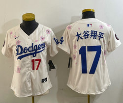 Women's Nike Los Angeles Dodgers #17 大谷翔平 Cream 2025 Tokyo Series Jersey