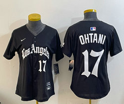 Women's Nike Los Angeles Dodgers #17 Shohei Ohtani Black 5(V) Joint MLB Jersey