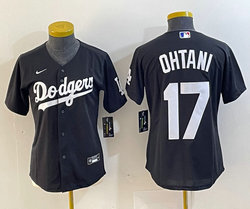Women's Nike Los Angeles Dodgers #17 Shohei Ohtani Black Authentic Stitched MLB Jersey