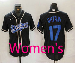 Women's Nike Los Angeles Dodgers #17 Shohei Ohtani Black Fashion Authentic Stitched MLB Jerseys