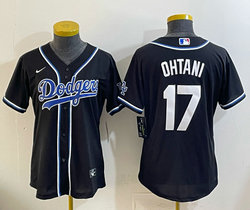 Women's Nike Los Angeles Dodgers #17 Shohei Ohtani Black Stitched MLB jersey