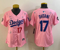 Women's Nike Los Angeles Dodgers #17 Shohei Ohtani Pink 2025 Tokyo Series Jersey