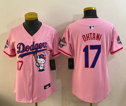 Women's Nike Los Angeles Dodgers #17 Shohei Ohtani Pink Hello Kitty Night Jersey