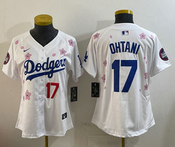Women's Nike Los Angeles Dodgers #17 Shohei Ohtani White 2025 Tokyo Series Stitched MLB Jersey