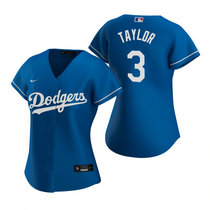 Women's Nike Los Angeles Dodgers #3 Chris Taylor Blue Game Authentic Stitched MLB Jersey