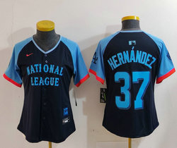 Women's Nike Los Angeles Dodgers #37 Enrique Hernandez 2024 All Star MLB Jersey