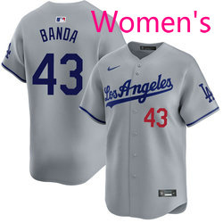 Women's Nike Los Angeles Dodgers #43 Anthony Banda Gray Los Angeles MLB jersey