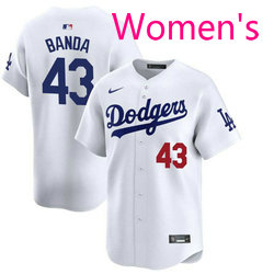 Women's Nike Los Angeles Dodgers #43 Anthony Banda White MLB jersey