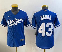 Women's Nike Los Angeles Dodgers #43 Anthony banda Blue Authentic Stitched MLB Jersey