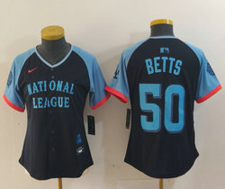 Women's Nike Los Angeles Dodgers #50 Mookie Betts 2024 All Star Authentic Stitched MLB Jersey