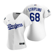 Women's Nike Los Angeles Dodgers #68 Ross Stripling White 2020 World Series Game Authentic Stitched MLB Jersey