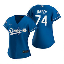 Women's Nike Los Angeles Dodgers #74 Kenley Jansen Blue 2020 World Series Champions Jersey